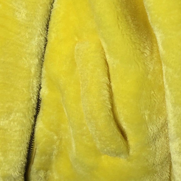 NWT Juicy Couture Black Label Womens Faux Fur Moto Jacket Size Small Yellow - Picture 9 of 12